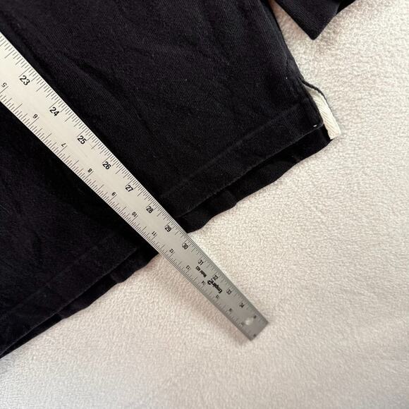 Vintage Sonoma Rugby shirt Men's Large Black Solid Striped Collared Preppy 90s - Picture 4 of 7